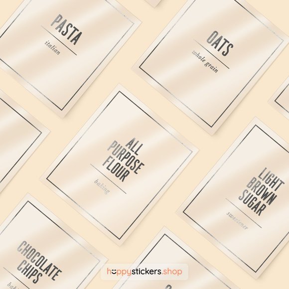 36 Labels • Brandbe Minimalist Pantry for Kitchen Storage • Organization Labels - Picture 14 of 17